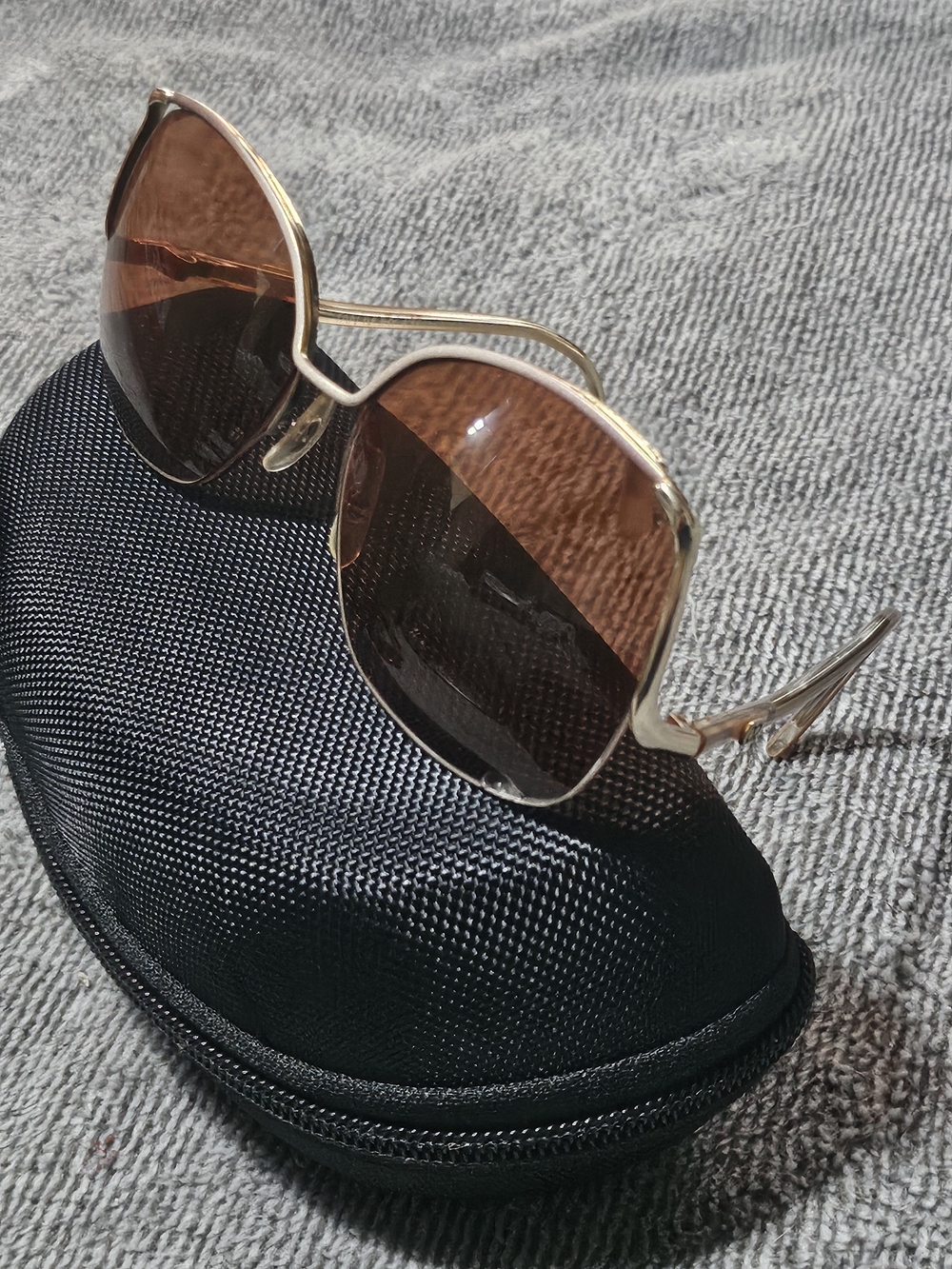 Vintage Gold Plated Arts Crafts Womens Designer Sunglasses